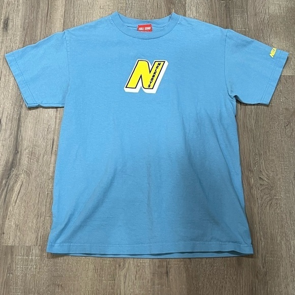Men’s Medium Full Send NELK BOYS Light Blue Logo Short Sleeve T-Shirt - Picture 1 of 7